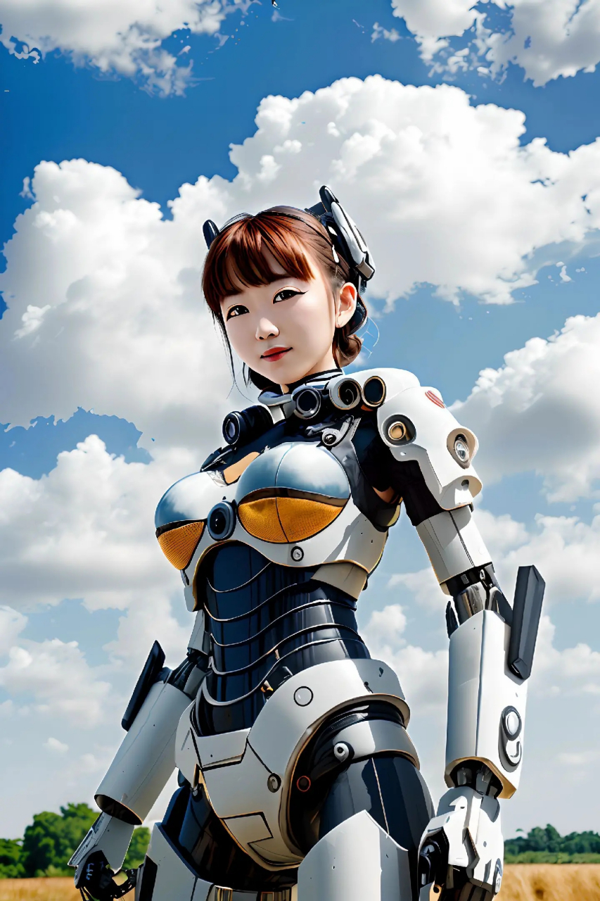 机械姬的微笑.#机械姬 #ai绘画 #二次元 #机甲少女 #手机壁纸2