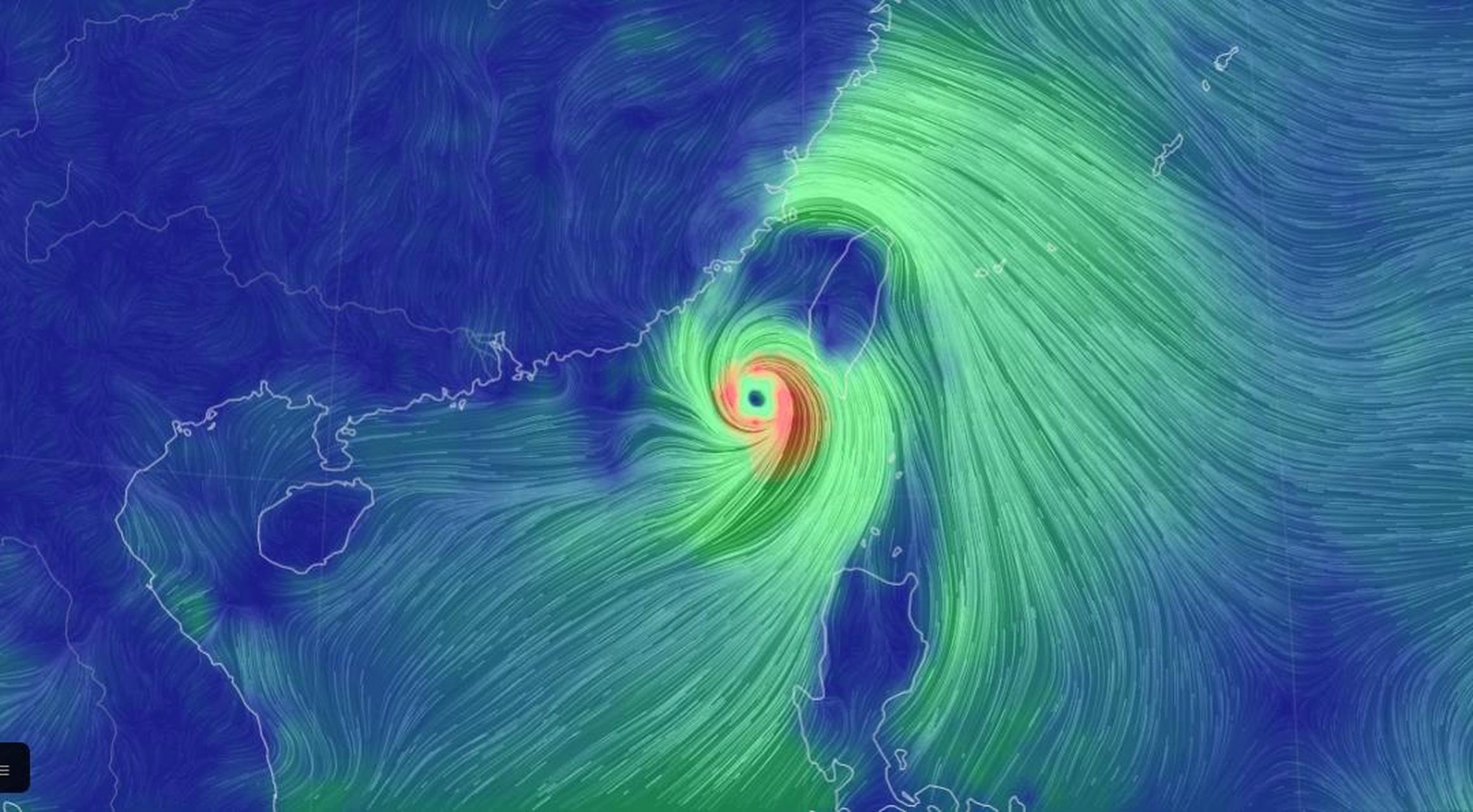 超强台风"杜苏芮"位置图