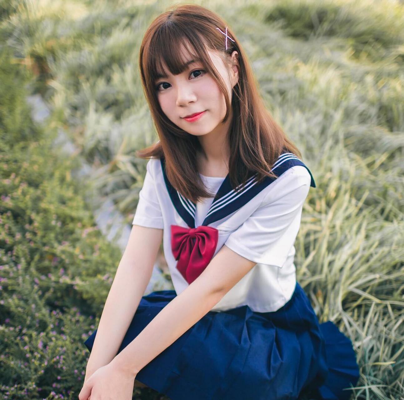 纯纯的jk少女,日系唯美风格摄影