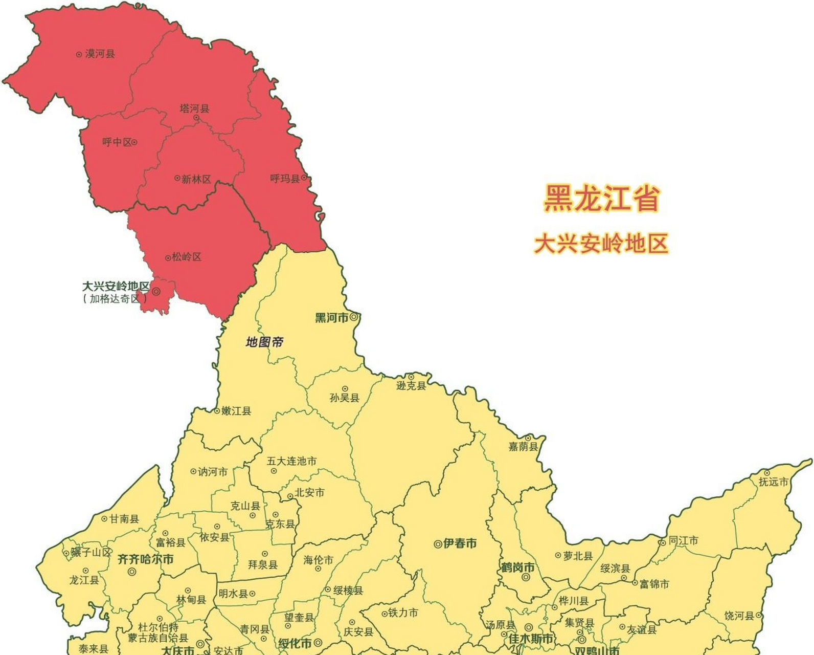 大兴安岭地区是黑龙江省十三个地级行政单位之一,也是中国最北的地级