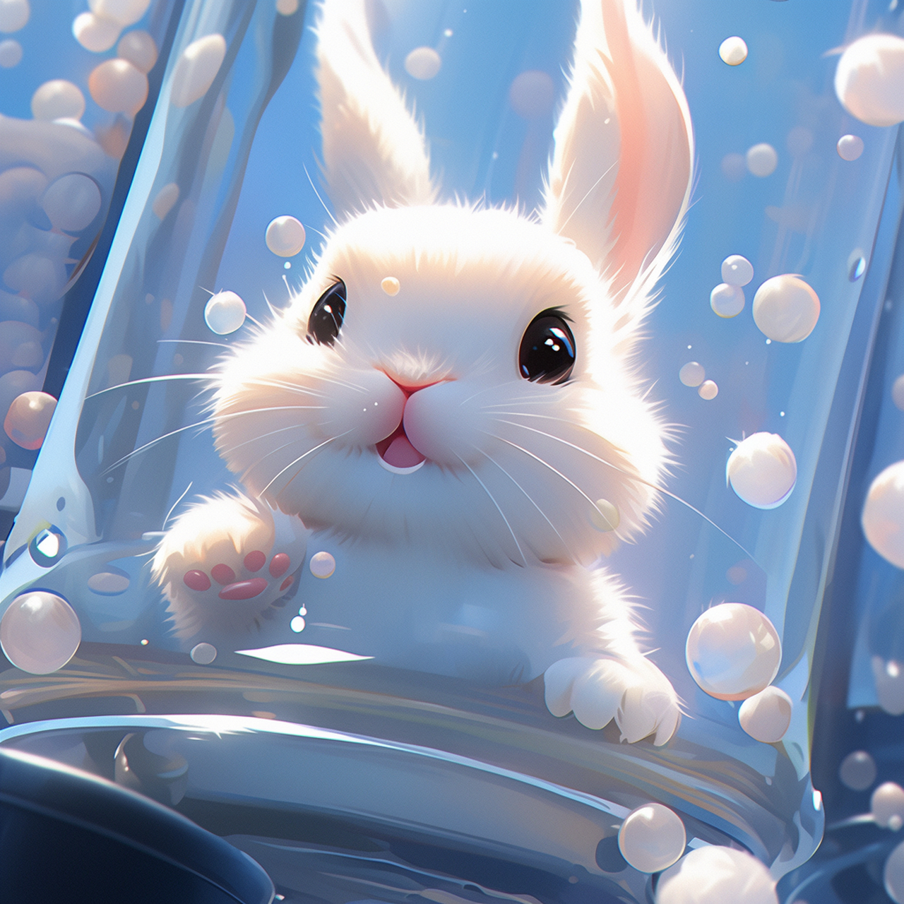 超清晰的兔子漫游图,可爱的兔子,萌翻了!#ai# #ai绘画