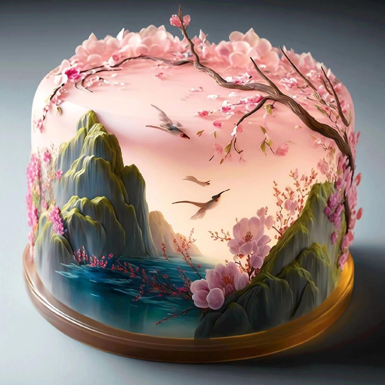 美图# 中国风蛋糕,这才是中国式的浪漫!你舍得吃吗?