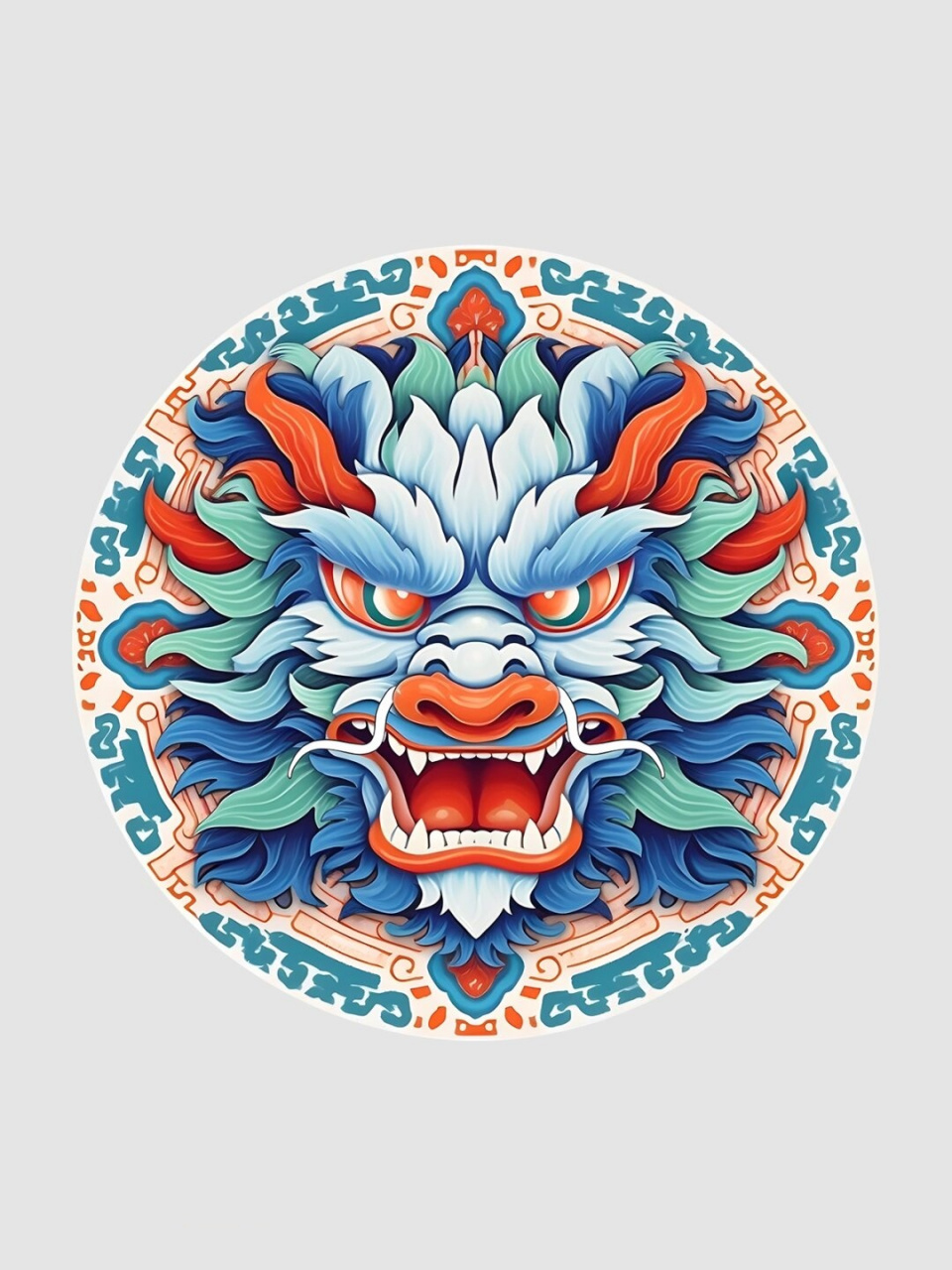 中国传统纹样多彩的龙纹  龙纹是中国传统纹样中非常重要的一部分