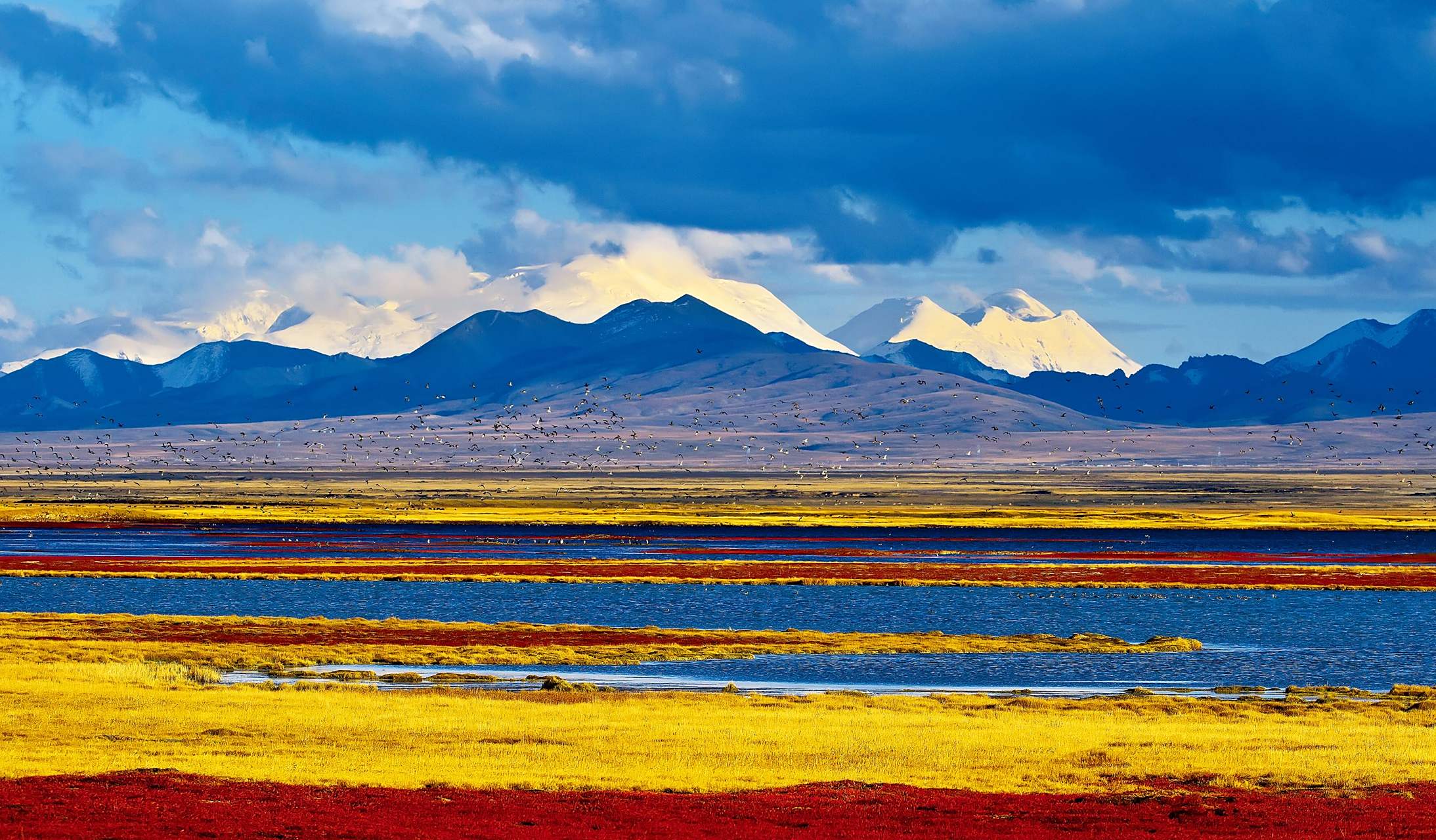 领动计划# 冬给措纳湖位于青海省果洛藏族自治州玛多县花石峡镇西北