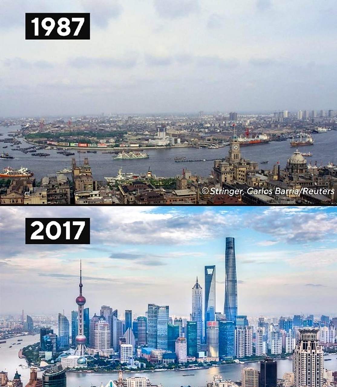 上海是中国现代化的典范,展现着过去和现在的辉煌.