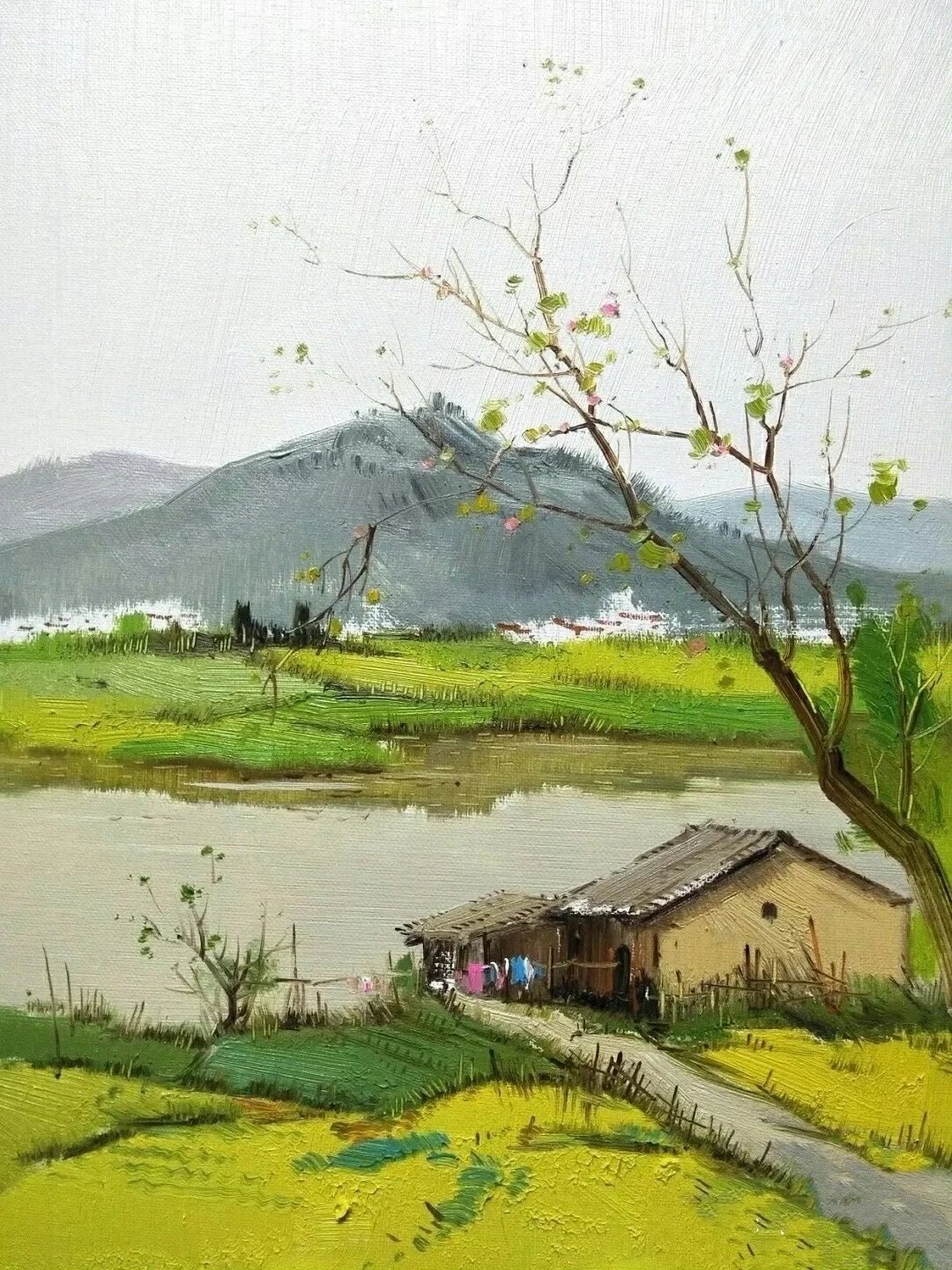 李少健老师油画里诗意的世外桃源