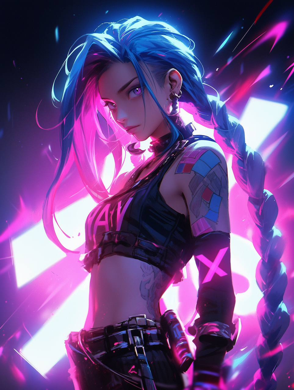 暴走萝莉-金克斯!#lol英雄联盟# #ai绘画# #ai黑科技