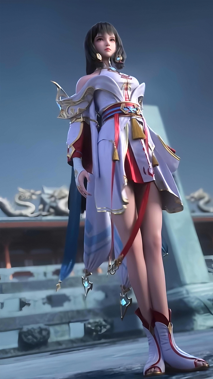 动漫壁纸|《百炼成神》国漫女神"云落"高清手机壁纸:云狐天尊的女儿