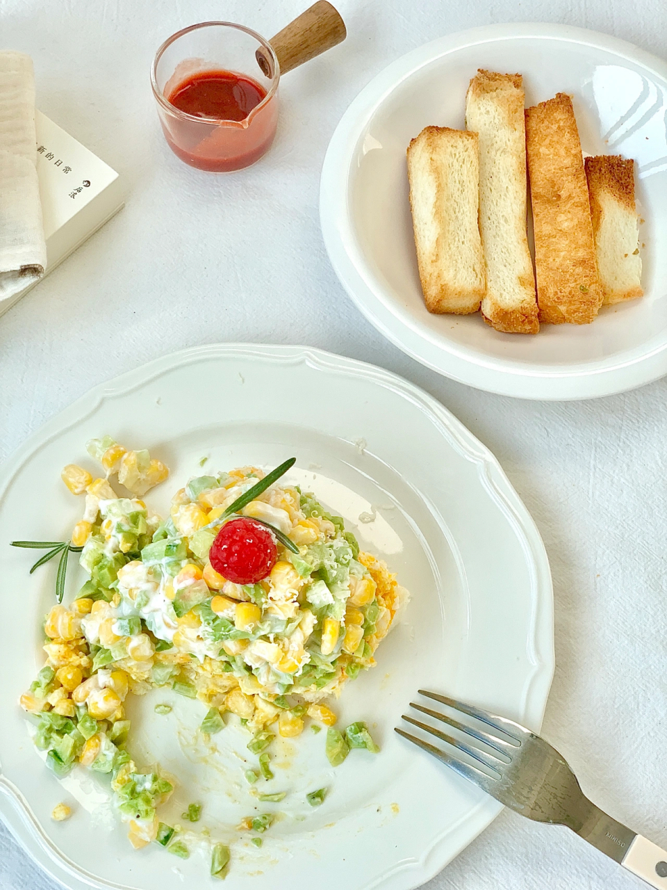 减脂早餐|牛油果玉米沙拉塔|低卡美味[小红花] [小红花]今日 吐司