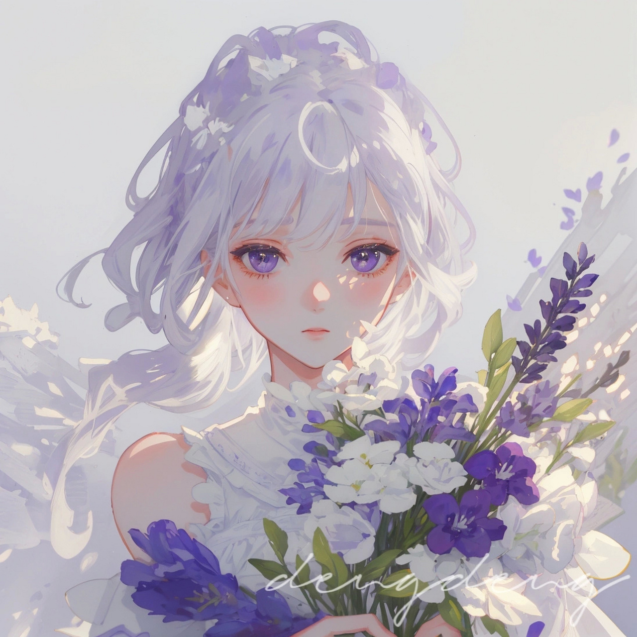 薰衣草|少女|唯美|头像