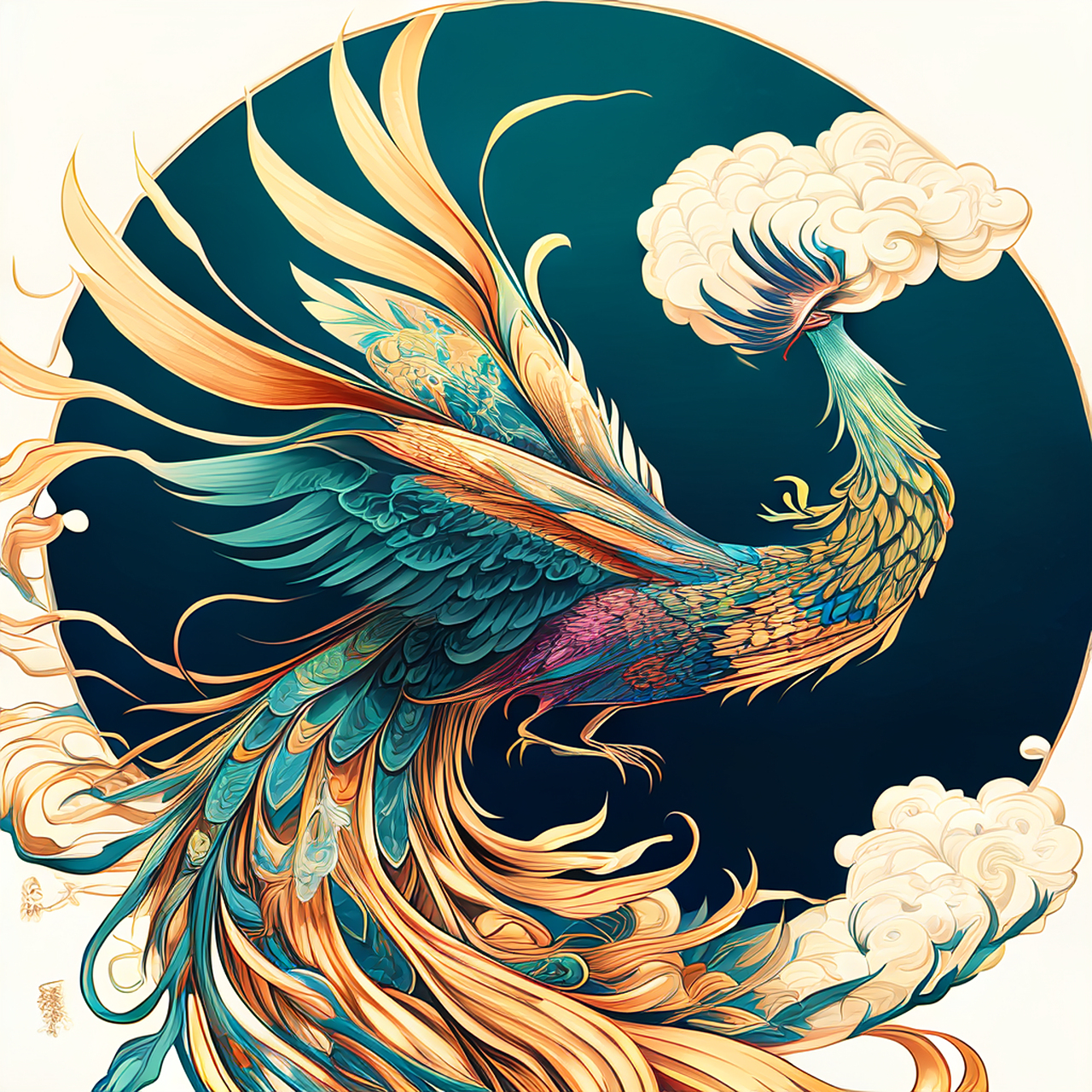 凤凰天上远来翔,好看连天碧玉条.闲适,开阔,朦胧#百度文心一言来了