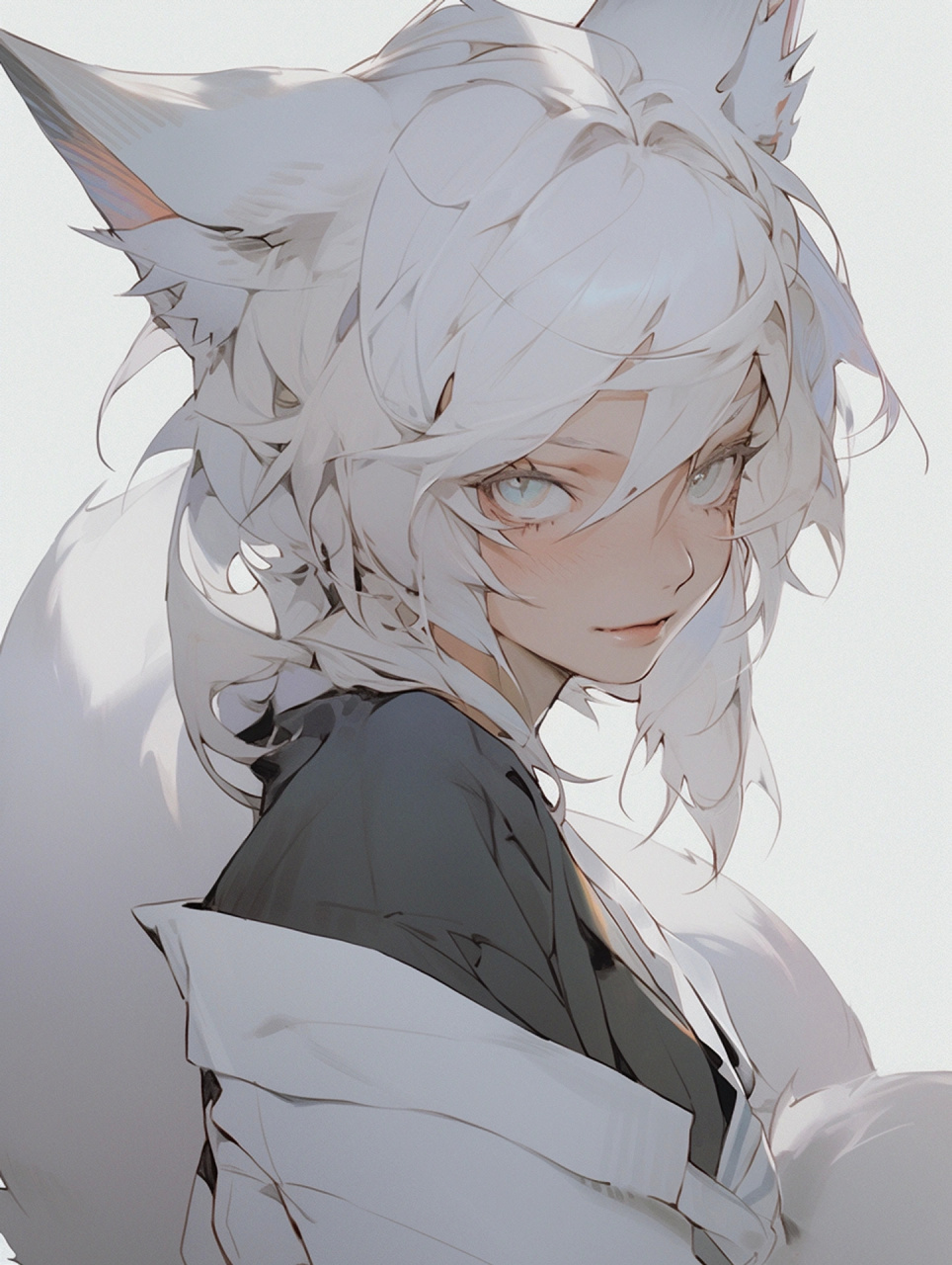 动漫头像|男生头像|狐系白毛 676767