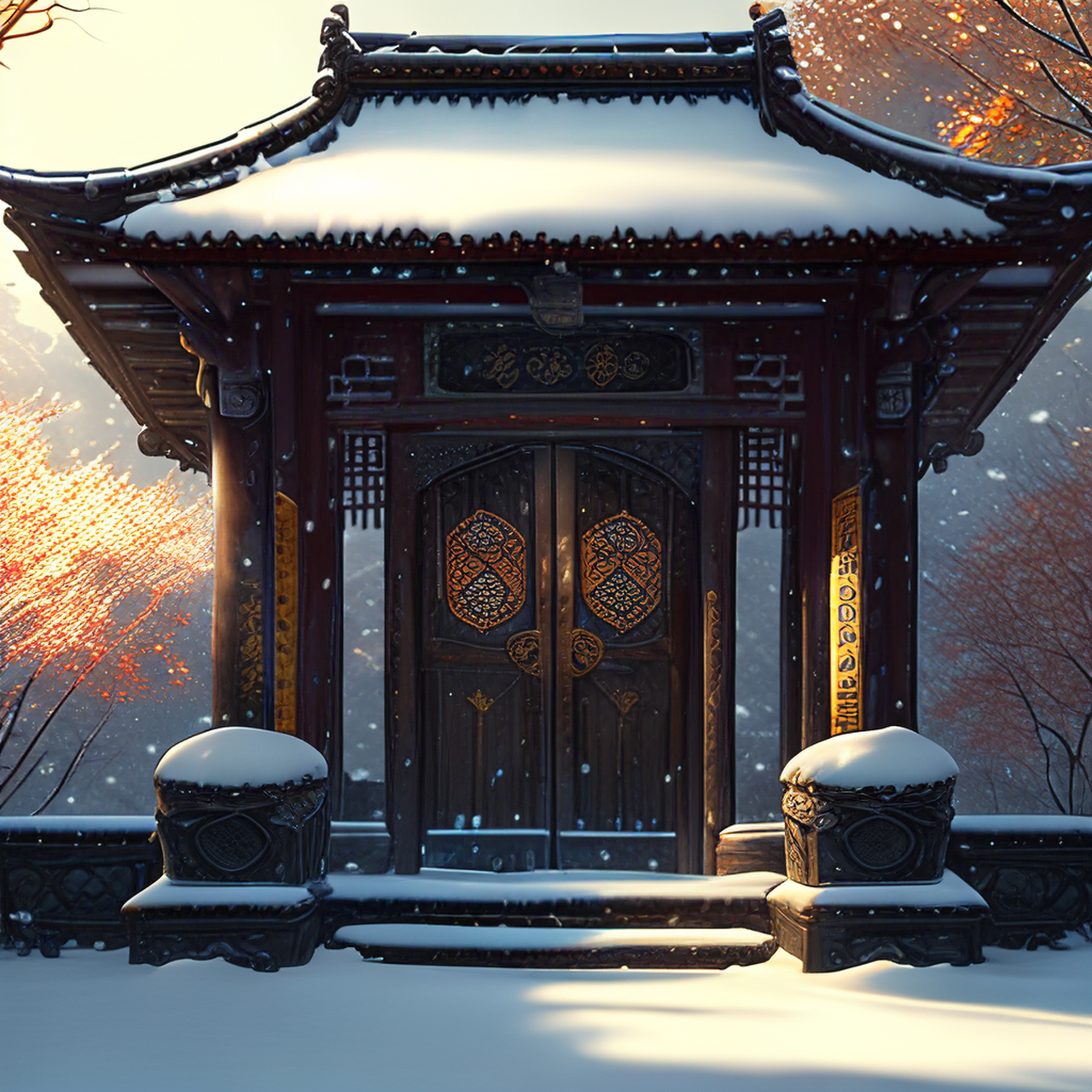 百度ai绘图黑科技#壁纸,微视图,古风绘画,中国风,描绘古诗词,古典美.