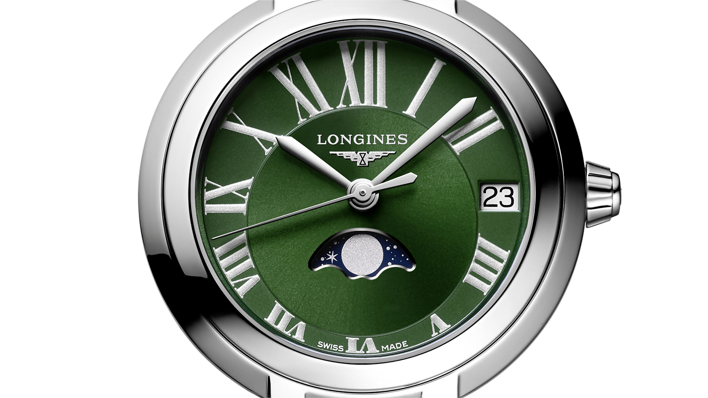 新款的心月系列浪琴表,主要是以表盘色彩的改变为主流,酒红色,橄槁烫