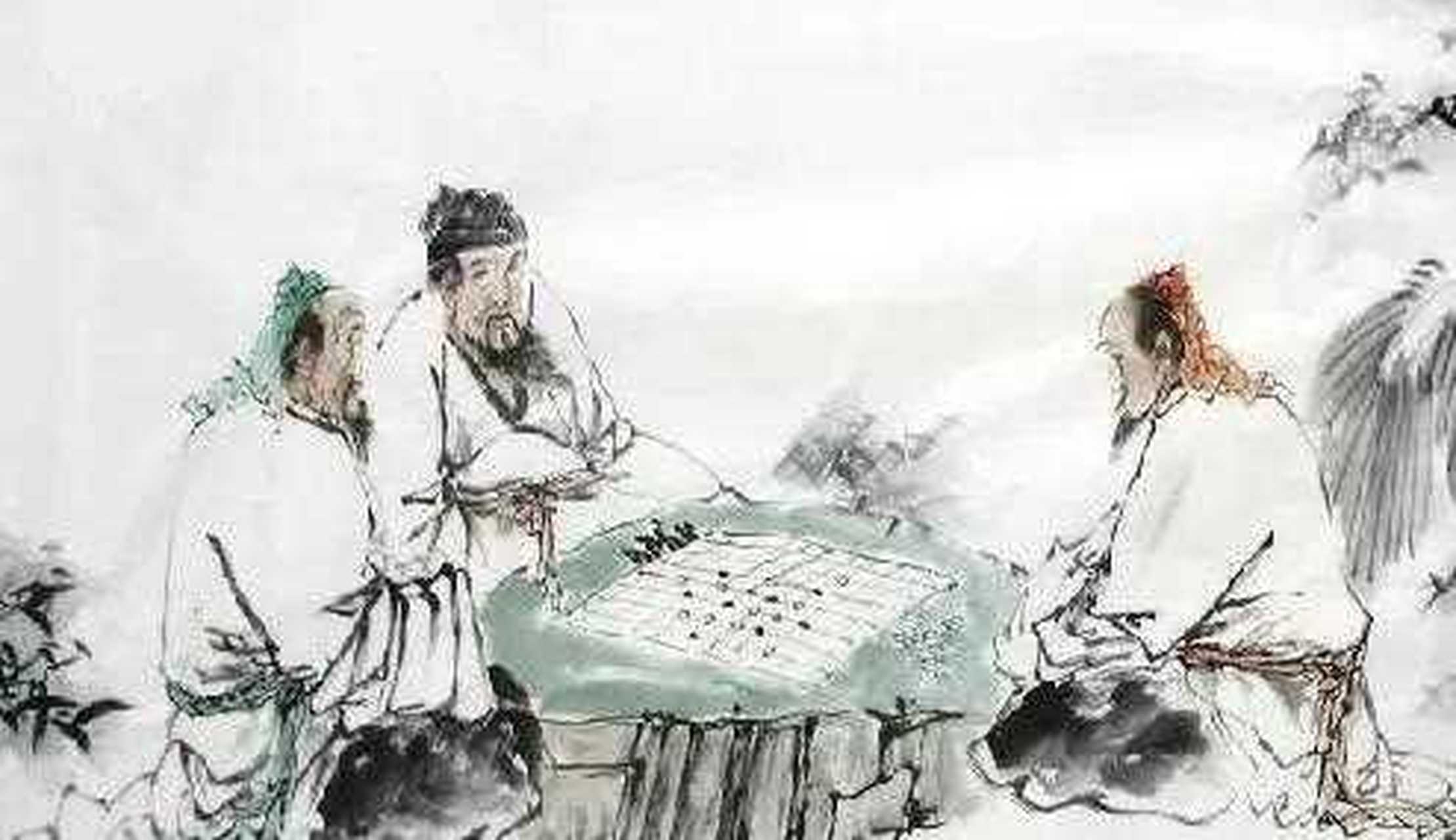 下象棋 国画图片