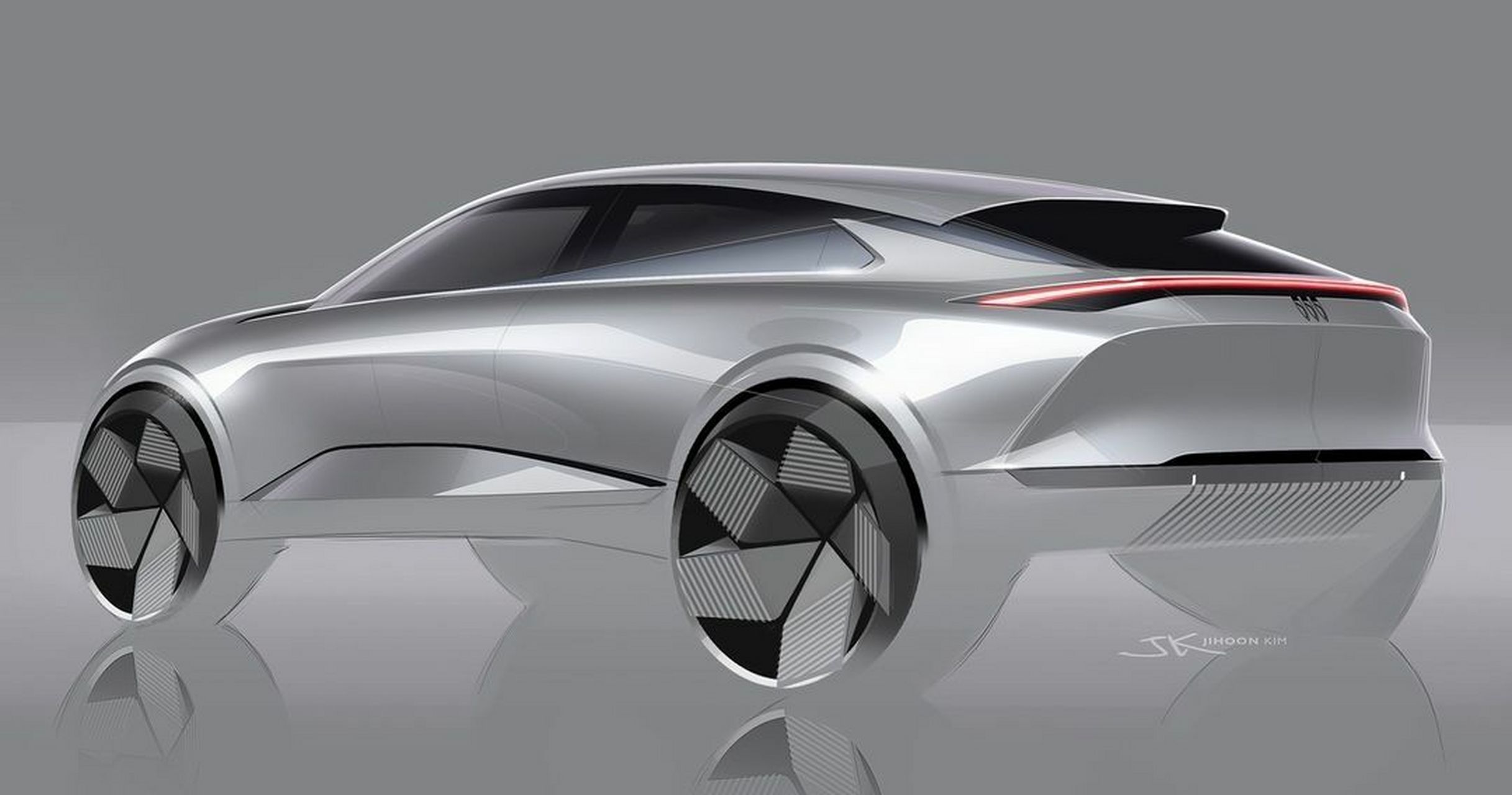 通用汽车# 如果雪佛兰科尔维特c9看起来像这张通用设计草图那样,您会