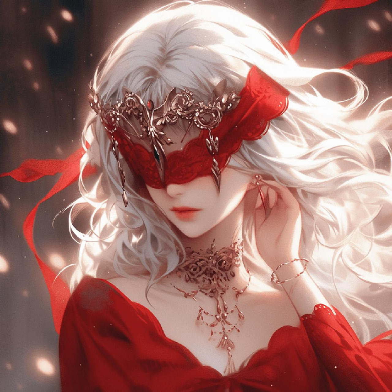 心动可爱白发系女生头像 676767