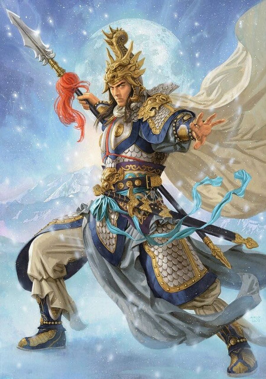 长野刚三国志武将插画图片