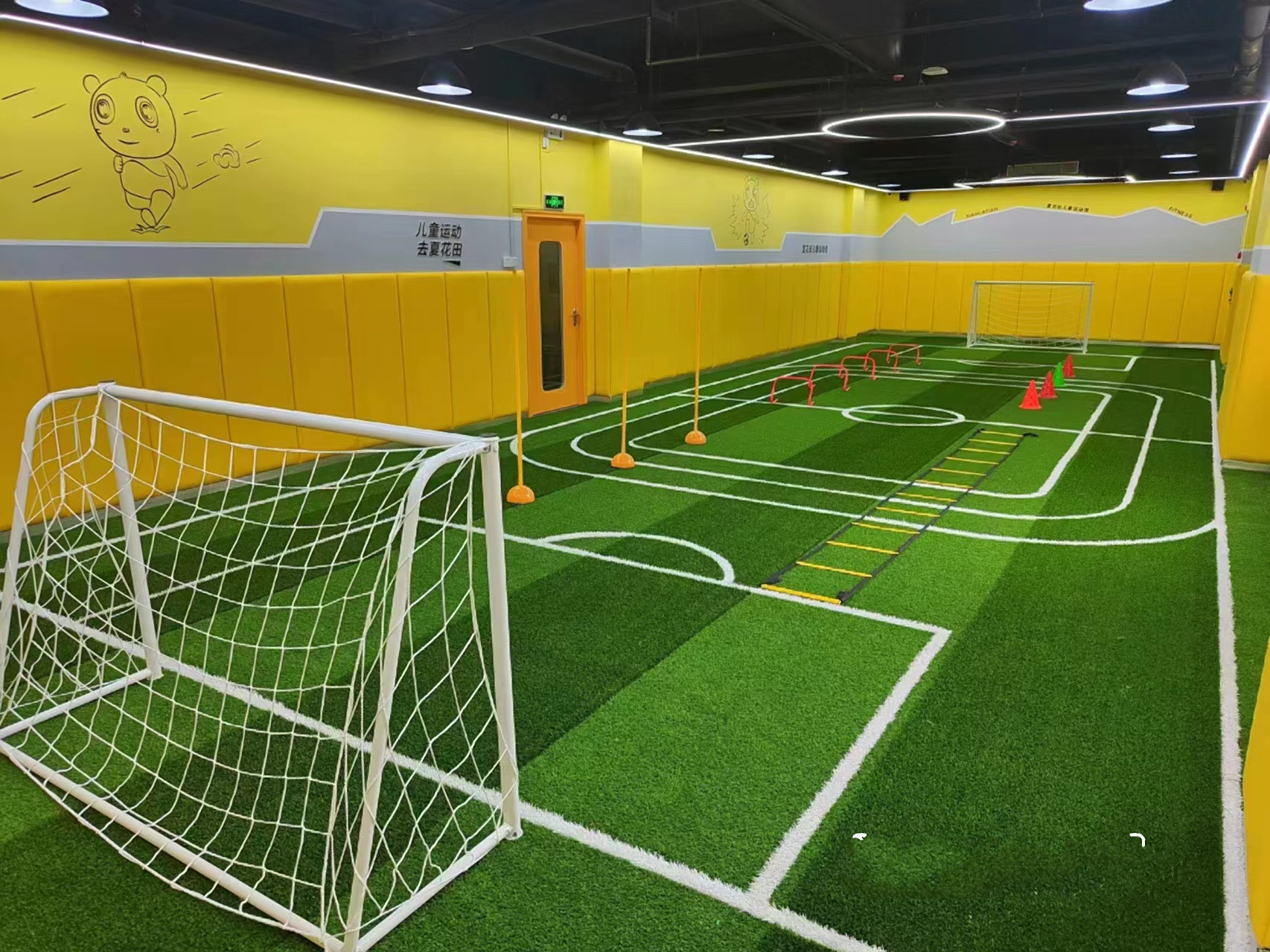 高度还原效果图|室内儿童足球场设计7115	"7115少儿足球运动