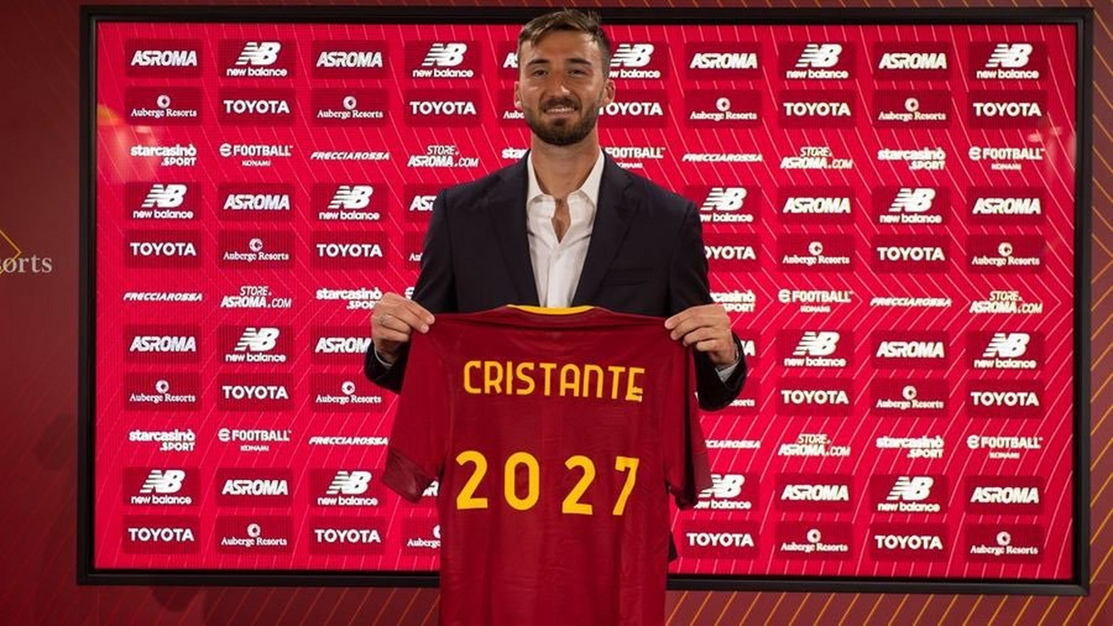 【官宣】意甲 罗马俱乐部官方宣布:正式与克里斯坦特续约至2027年6月
