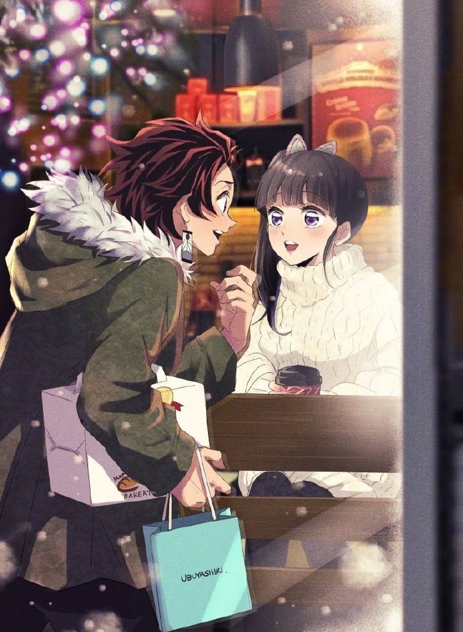 鬼灭之刃#   炭治郎&香奈乎 ,小情侣日常好甜!
