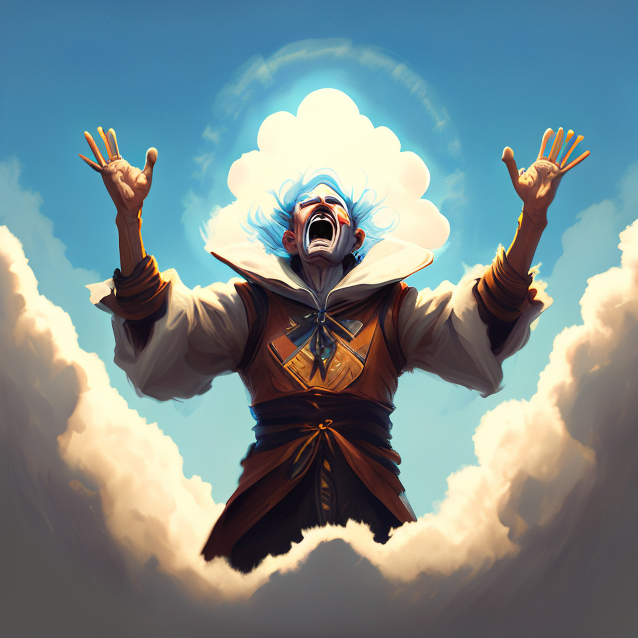 举头叫风伯,招手邀云师.清远,中国风,画风#百度ai绘图黑科技