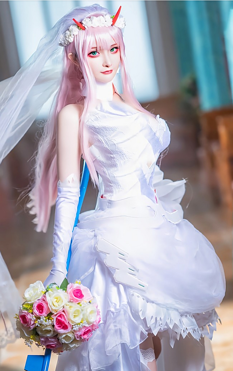 国家队02花嫁cos,来自02的甜蜜告白,现在你就是我的darling 出镜:叶青