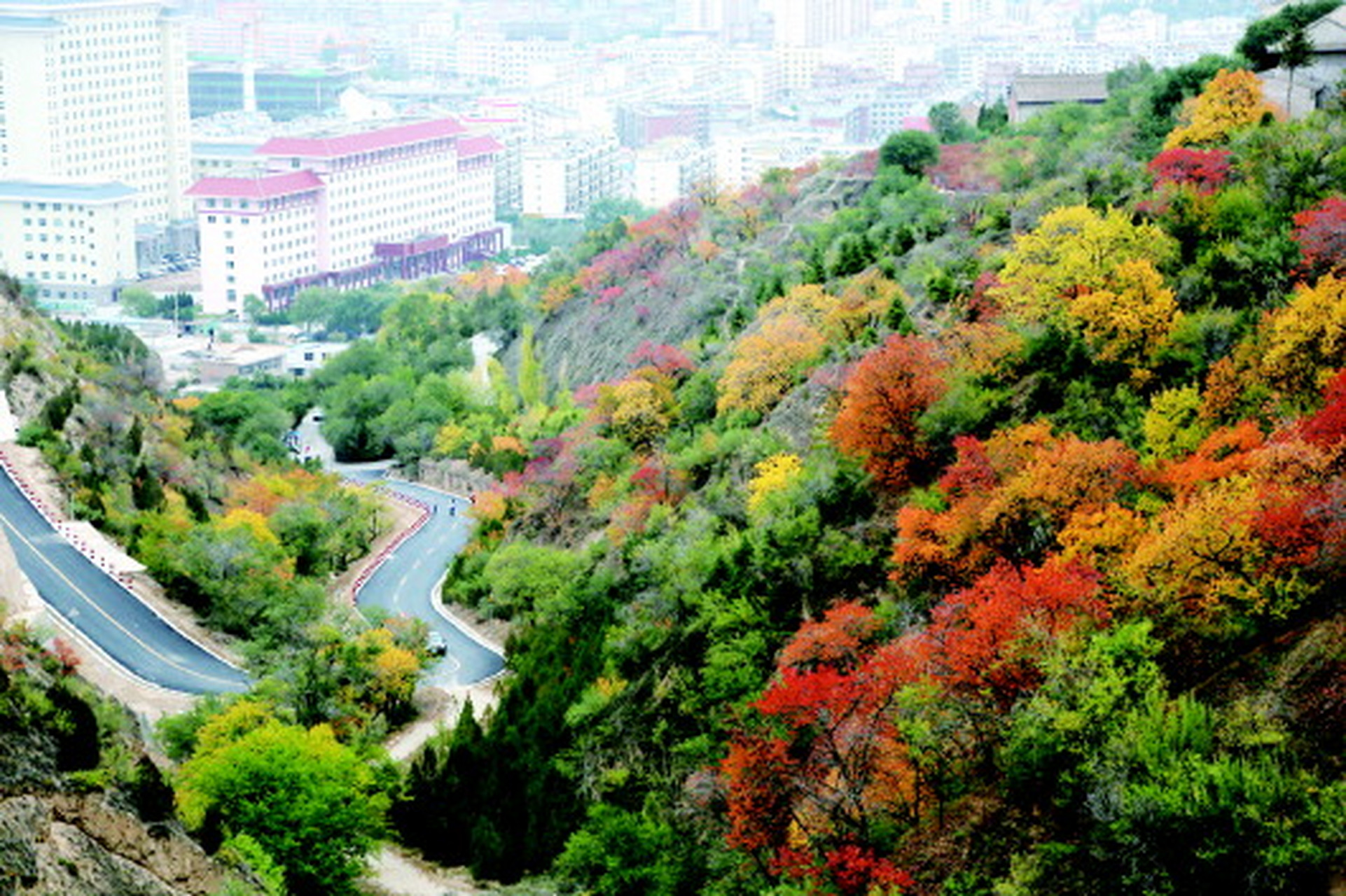 甘肃省定西市最美的临洮县岳麓山 如今我们在岳麓山可以看到巍然耸立