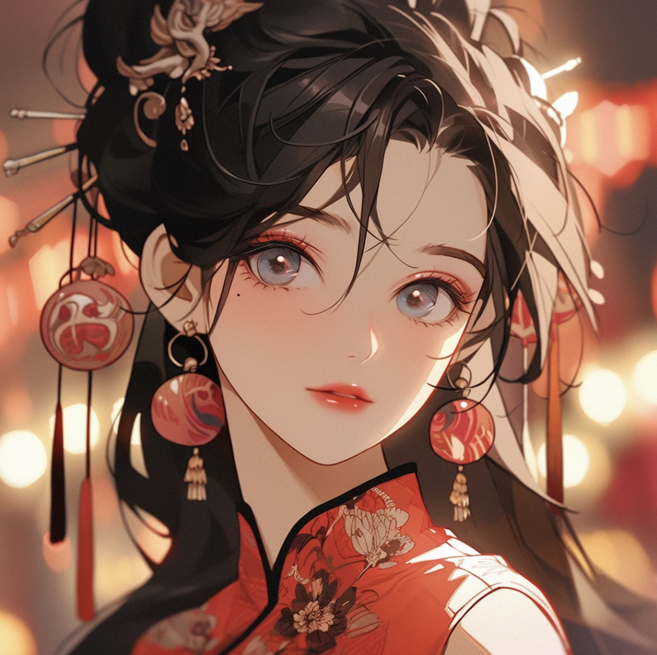 古风喜事情头#ai绘画# #动漫情侣头像