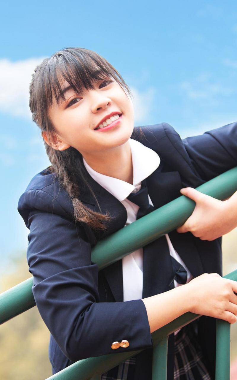 日系jk制服少女,户外摄影写真清新图像.