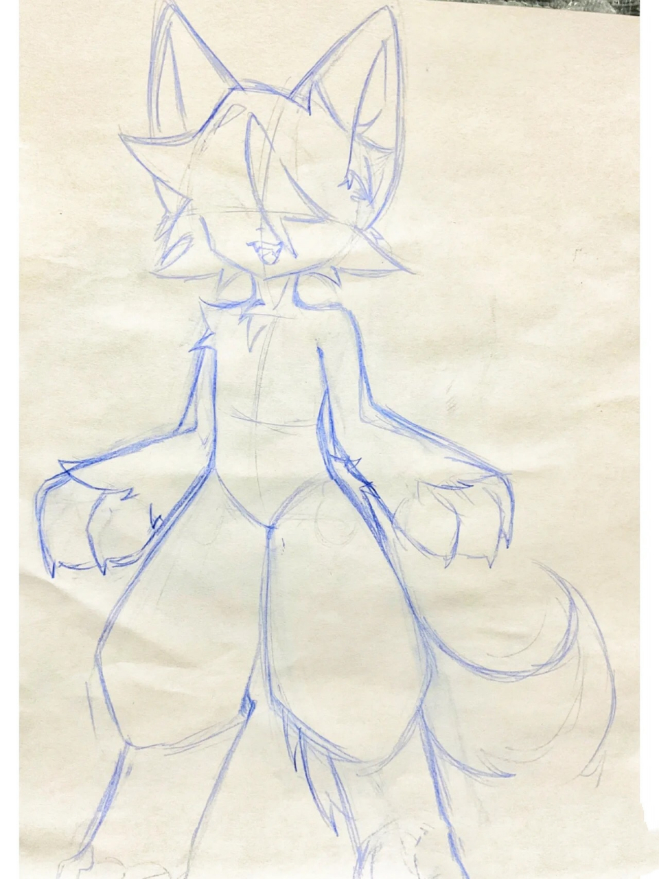 终于会画全身兽体啦!	"是看了?柿子?咬一口!