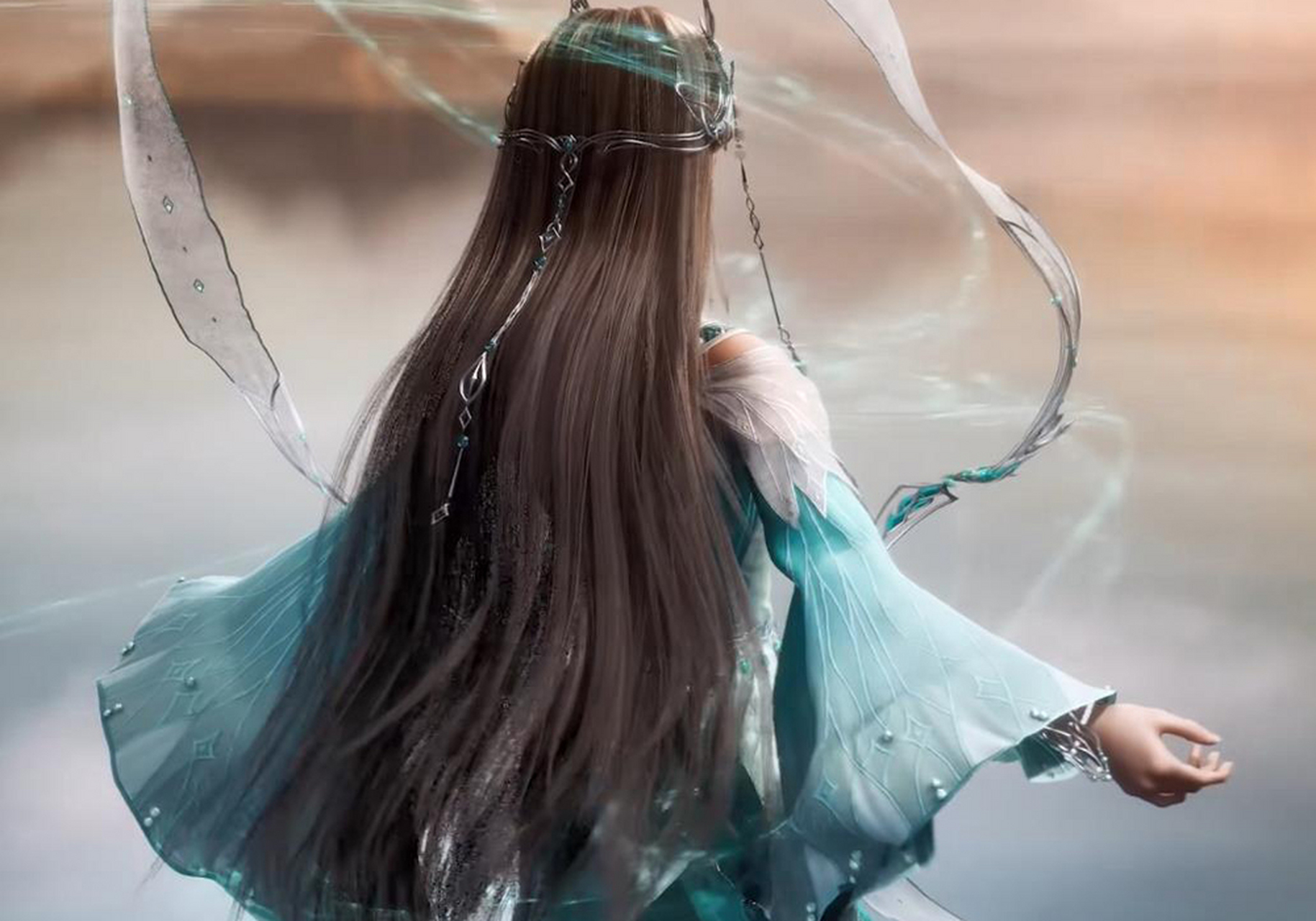 《斗罗大陆》宁荣荣九彩神女形象曝光,青衣飘带,蝴蝶发饰,可以说是美