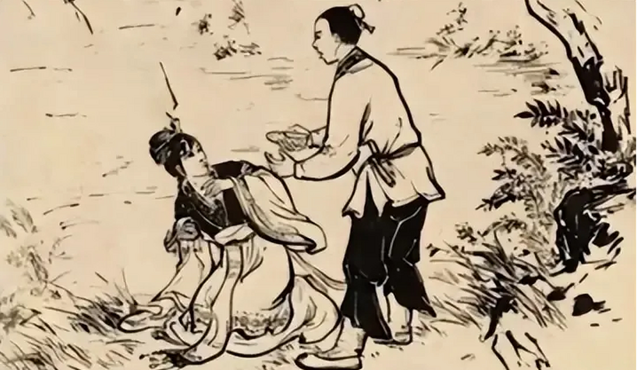 3个女子觉察后,就一起把男子拖入水中,诡异地笑道:"你再看看,我们长得