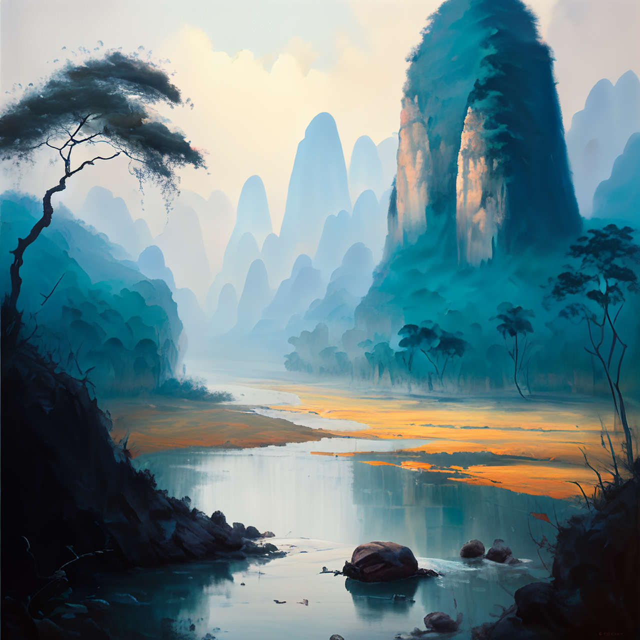 百度ai绘图黑科技#壁纸,微视图,古风绘画,中国风,描绘古诗词,古典美.