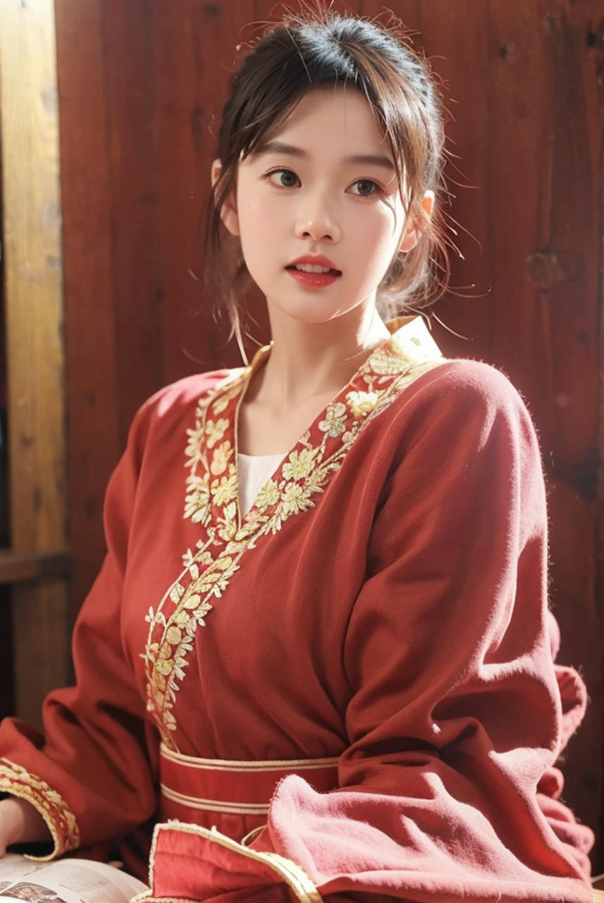 国潮汉服写真,小可爱美丽女孩国风艺术照写真图集#国风美少女# #美女