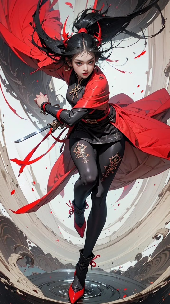 武侠赢天下!ai绘画作品~#美女 #ai绘画 #二次元 #这谁顶得住啊 #古风