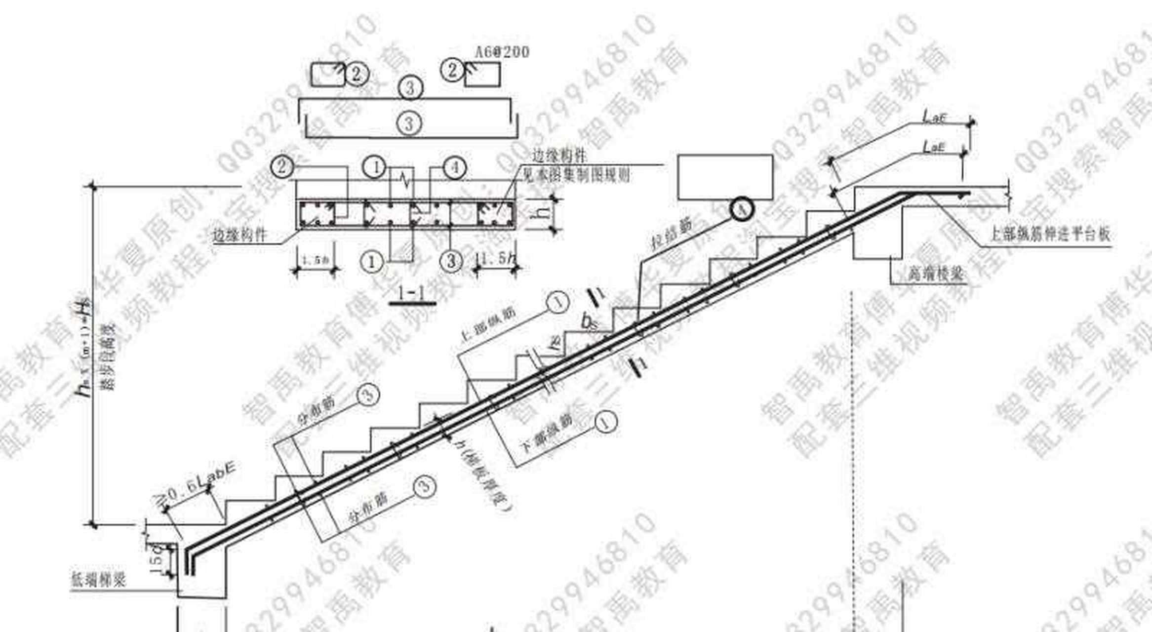 atc 型楼梯板筋构造详解!