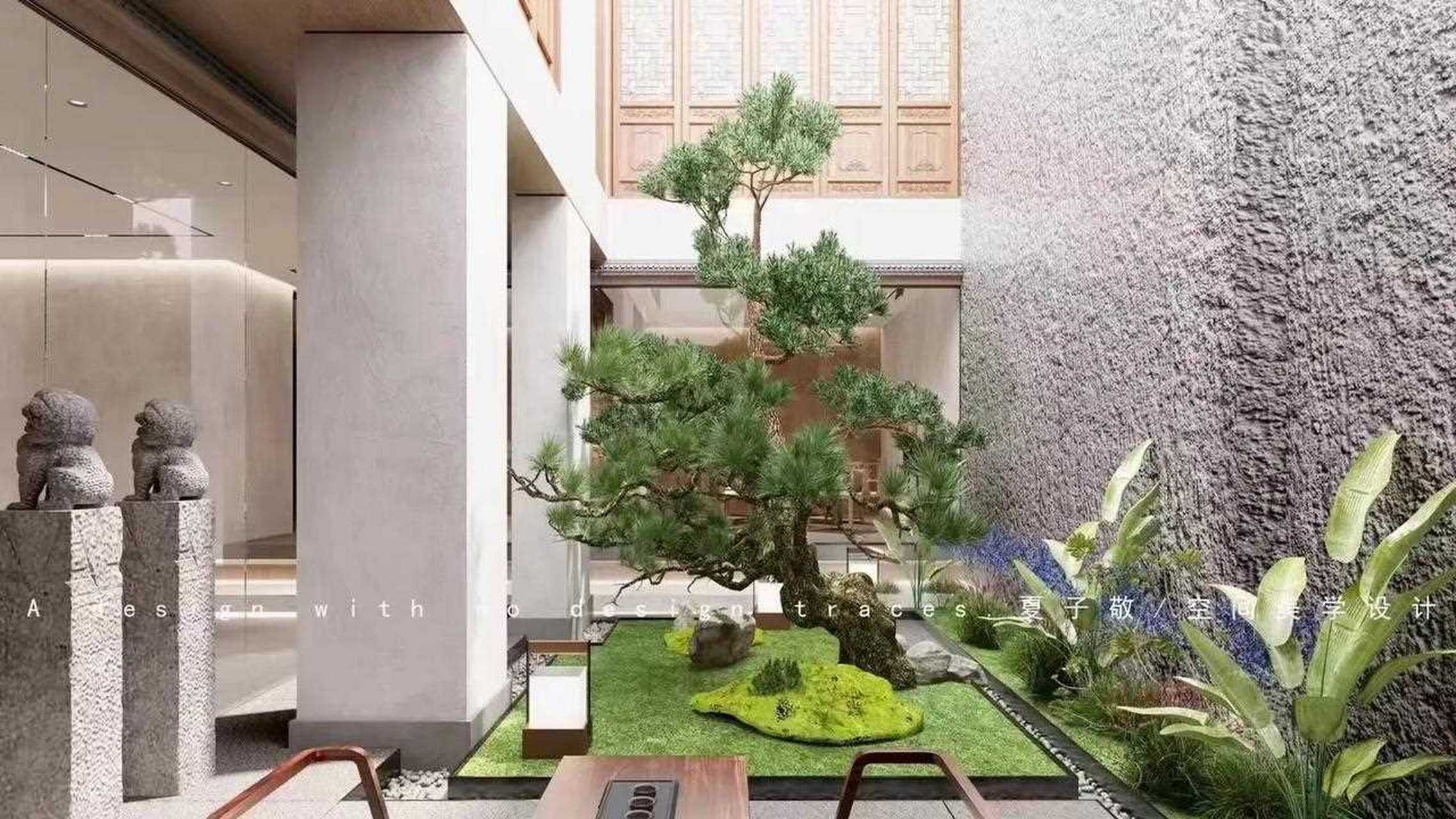 地下室挖出一个下沉庭院 利用虚空间 延伸庭院与室内关系 ,扩大庭院