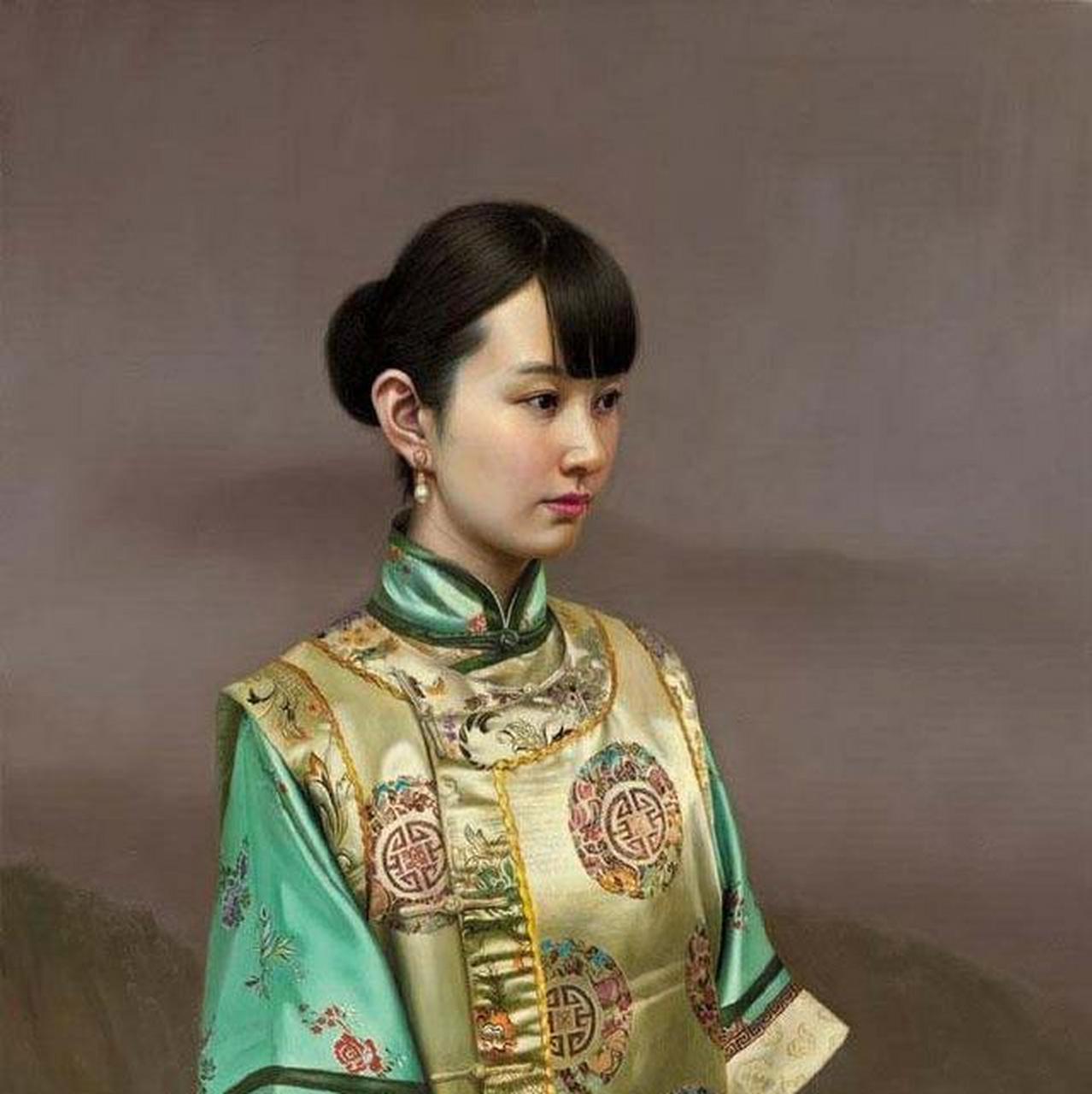 民国的风情——谢立俭写实人物油画作品欣赏(图)