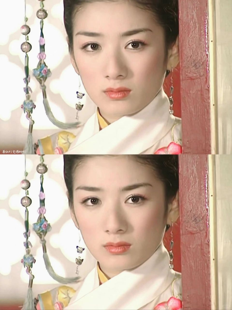 新造型旗头小燕子  为什么还珠3里面小燕子的旗头有时候只有一边有红