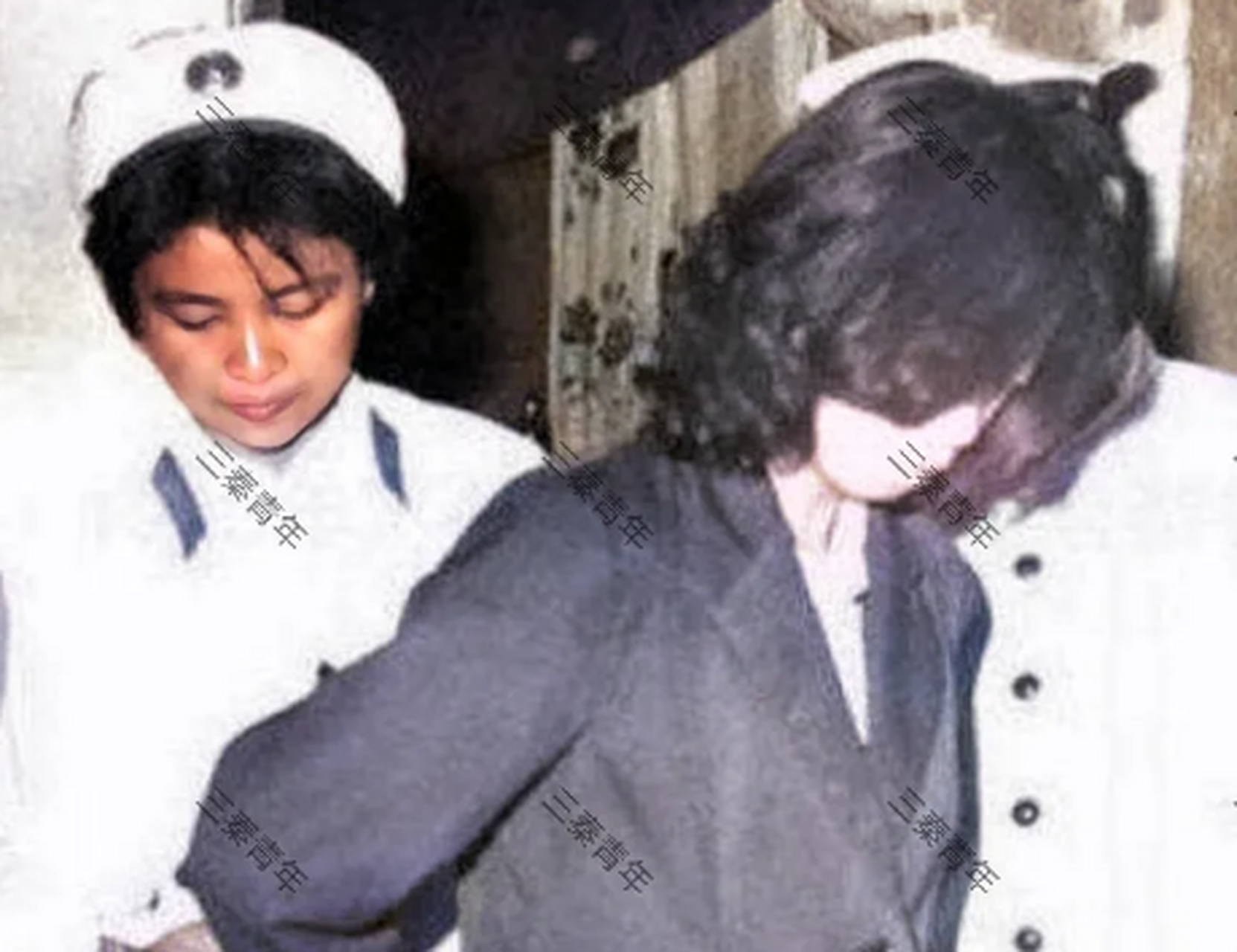 1983年,西安,被逮捕的"女流氓"马燕秦,留下的一张罕见老照片,照片中的