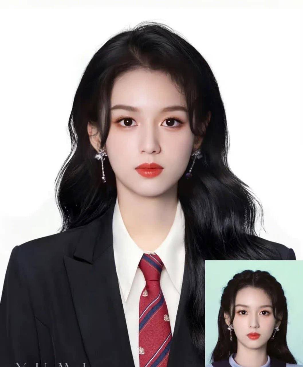 95张鲜花新鲜出炉的证件照,最美的一定是关晓彤了.[开心]