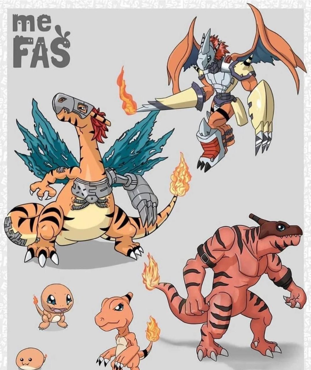 数码宝贝与宝可梦的融合体