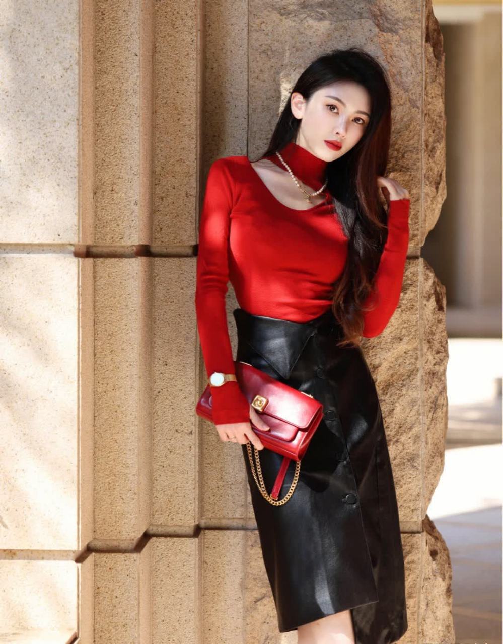 女人味御姐装| 红与黑总是时尚又迷人|||·   永远着迷于红色和黑色