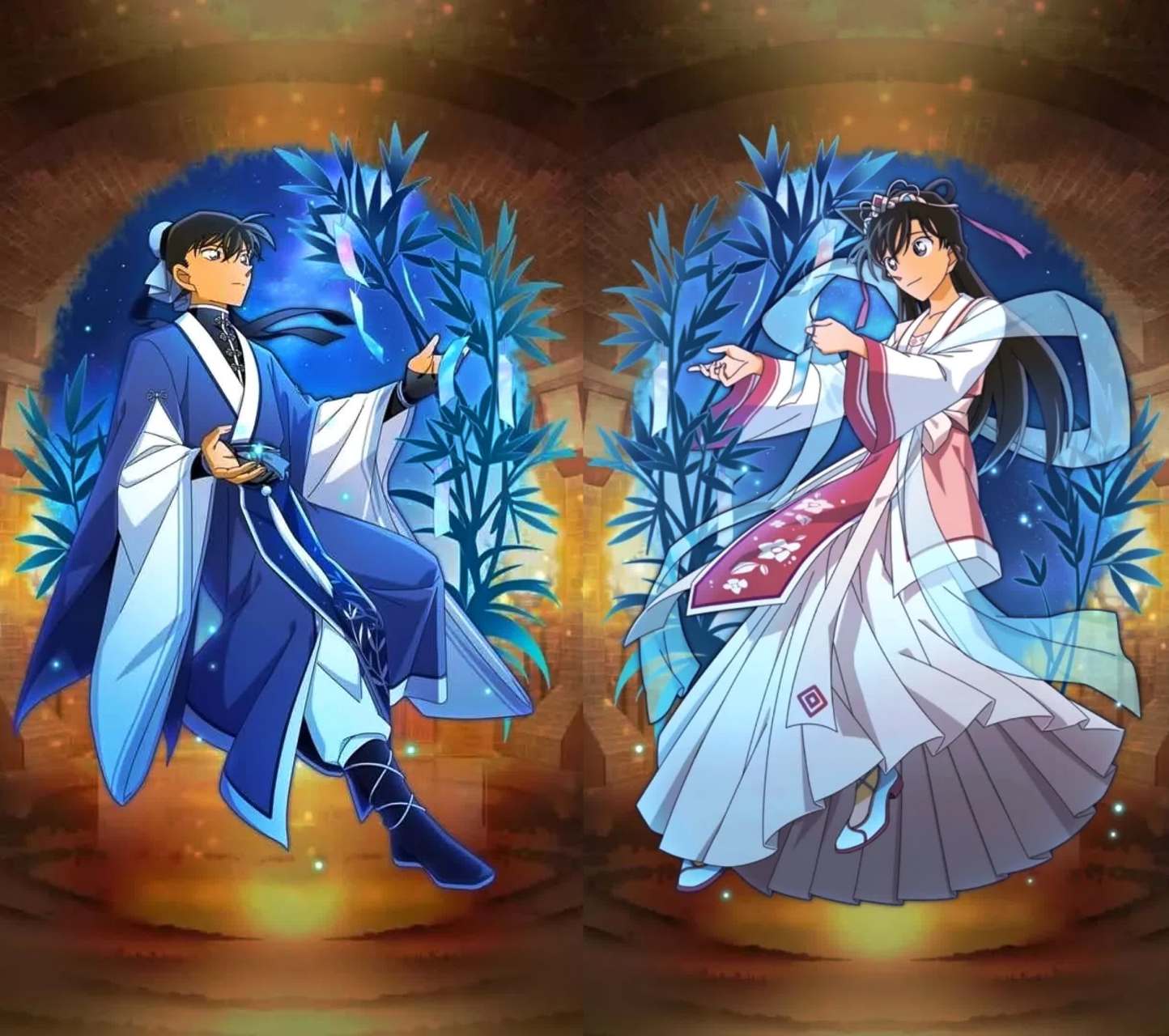 新兰汉服秀～梁山伯与祝英台.[嘻嘻][嘻嘻]#动漫# #名侦探柯南