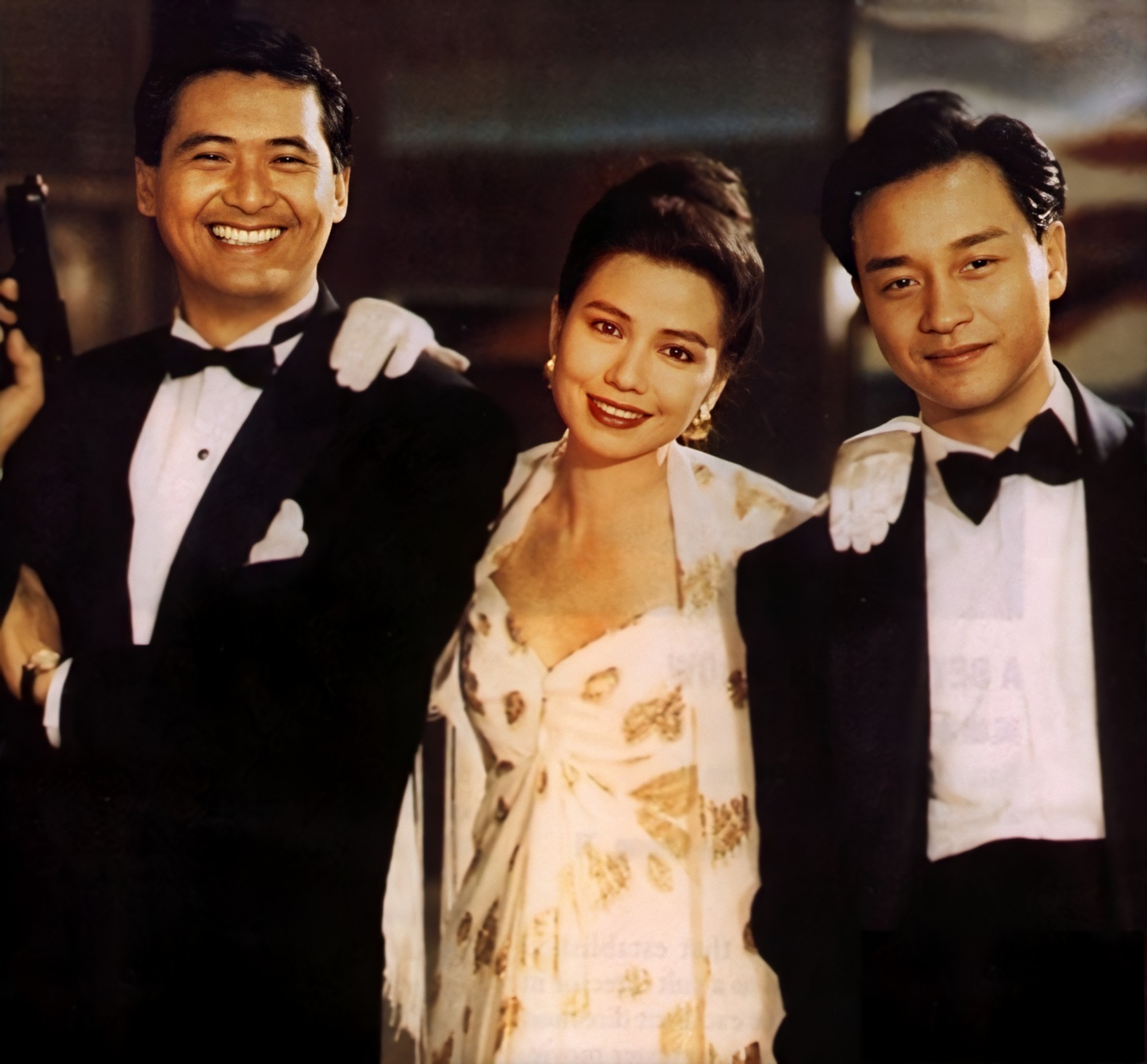 张国荣,周润发,钟楚红《纵横四海》剧照 1991年2月2日,吴宇森执导