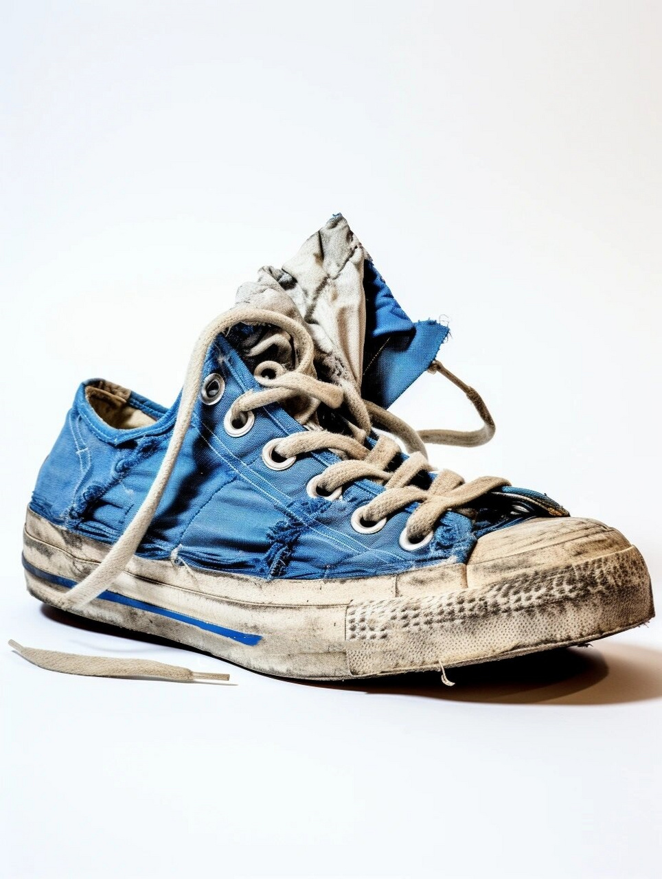 绘画素材1000更一双蓝色破旧的帆布鞋  在这个快节奏的时代,我们常常