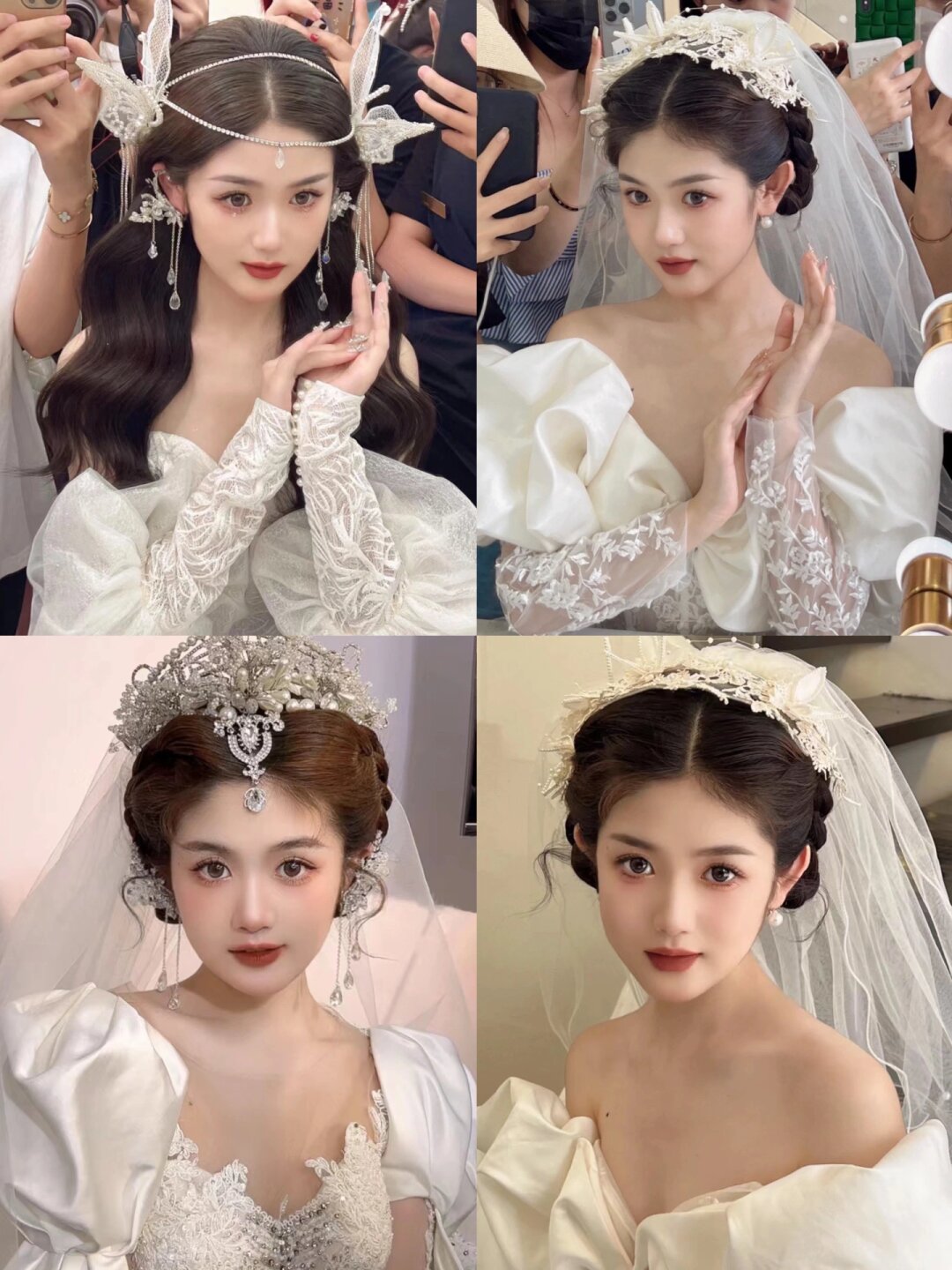 新娘的主纱发型应该以干净饱满为主展现出优雅的气质