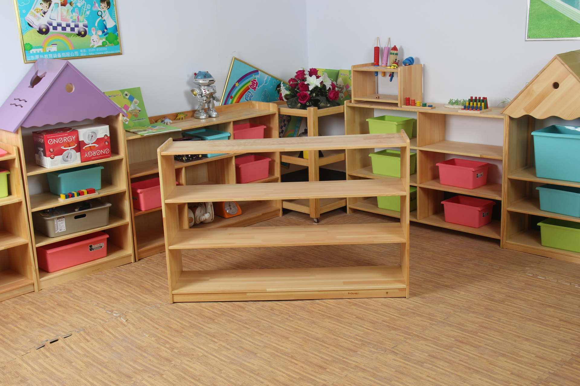 幼儿园玩具柜樟子松,幼儿园柜子松木,尺寸长宽高120*30*80cm.