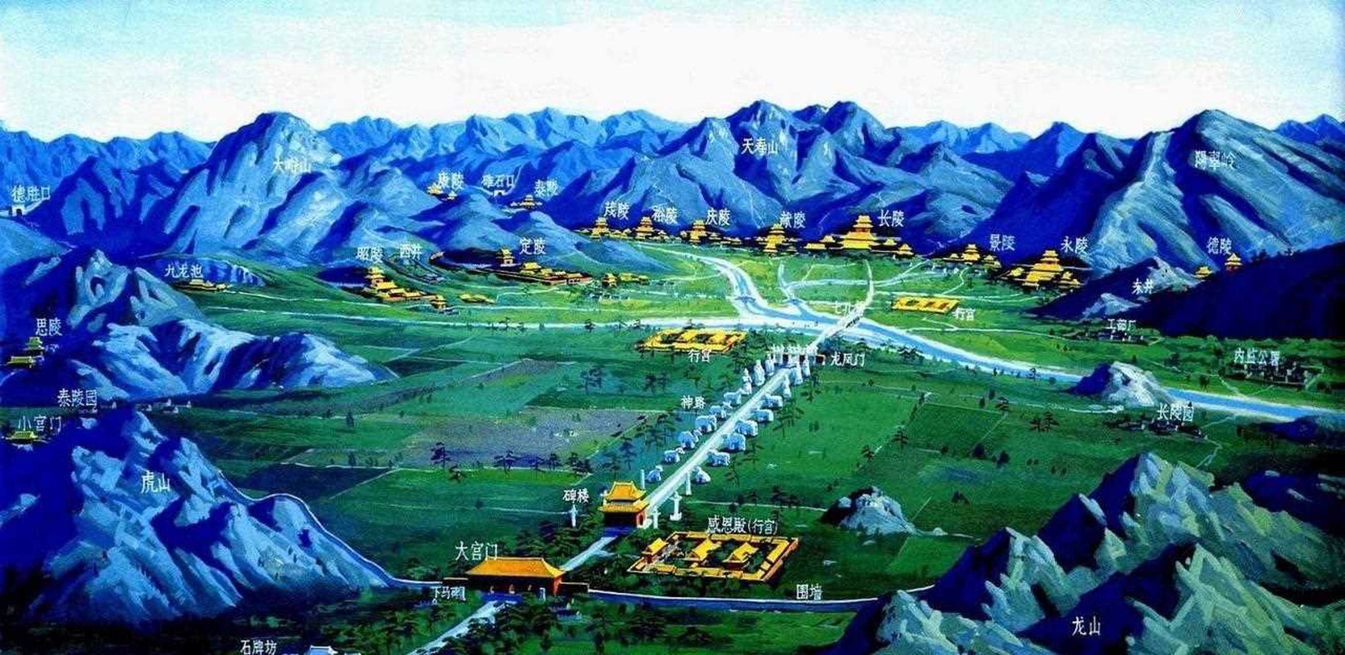 [嘿哈] 北京明十三陵指的是明朝的十三座皇帝的陵墓.